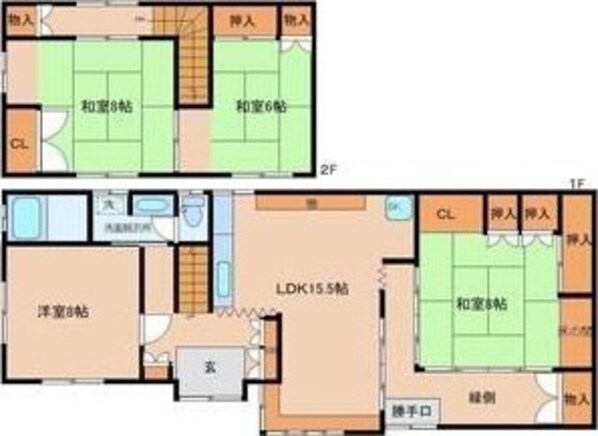 木の音そよ風とさくらの家の物件間取画像